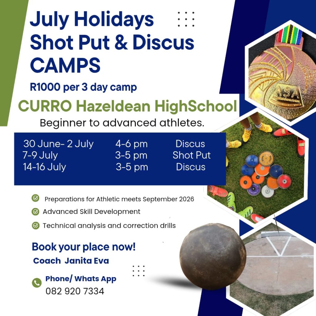 July Holidays Shot-Put & Discuss Camps